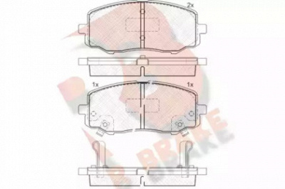 R BRAKE rb1937 -  Комплект тормозных колодок, дисковый тормоз